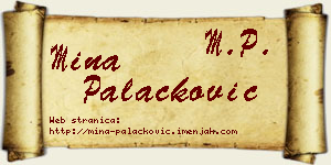 Mina Palačković vizit kartica